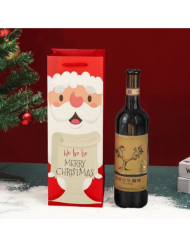 sachet bouteille Noel 36cm gift bag bottle christmas tahiti fenua shopping