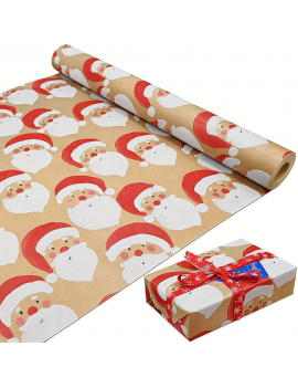 rouleau papier cadeau kraft Santa 3m christmas paper gift tahiti fenua shopping