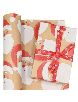 rouleau papier cadeau kraft Santa 3m christmas paper gift tahiti fenua shopping