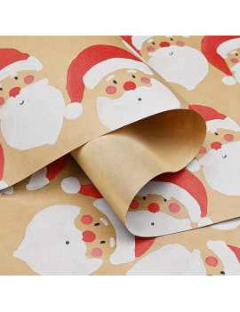 rouleau papier cadeau kraft Santa 3m christmas paper gift tahiti fenua shopping