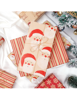 rouleau papier cadeau kraft Santa 3m christmas paper gift tahiti fenua shopping