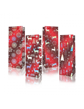 sachet cadeau bouteille shinny red rouge gift bag christmas noel tahiti fenua shopping