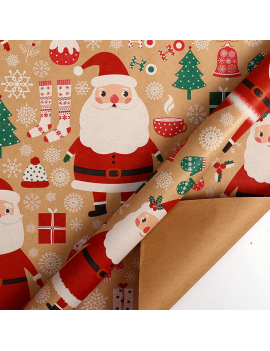 rouleau papier cadeau kraft xmas 3m christmas noel paper gift tahiti fenua shopping