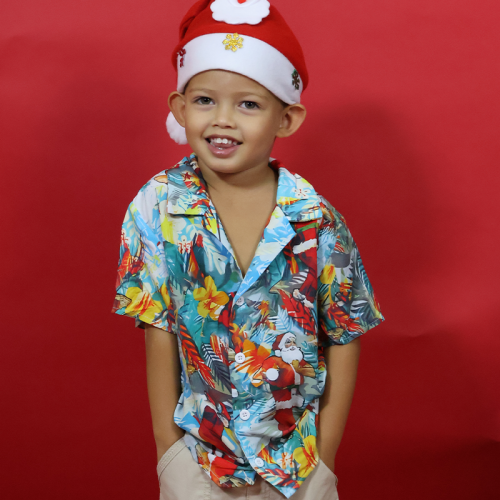 chemise noel kids rouge
