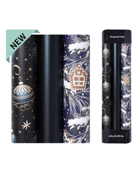 set 3 rouleaux papier cadeau Noel navy 3m gift christmas paper tahiti fenua shopping