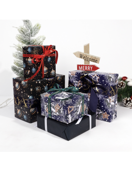 set 3 rouleaux papier cadeau Noel navy 3m gift christmas paper tahiti fenua shopping