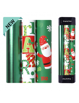 set 3 rouleaux papier cadeau Noel green 3m christmas paper gift tahiti fenua shopping