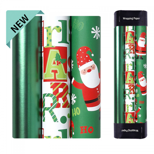 set 3 rouleaux papier cadeau Noel green 3m christmas paper gift tahiti fenua shopping