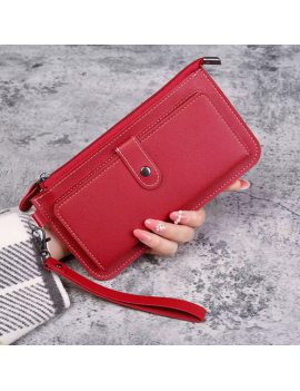 portefeuille pochette rouge