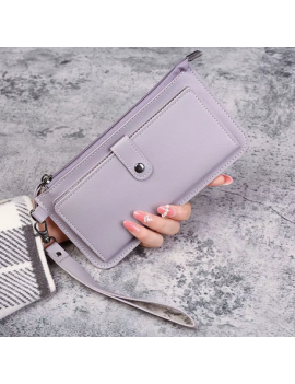 portefeuille pochette mauve