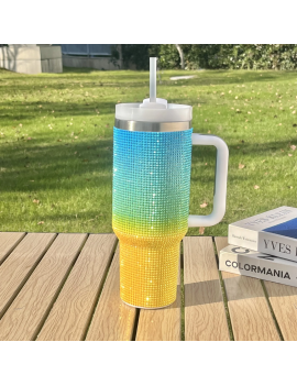 tumbler strass gradient 1200ml isotherme acier inoxydable color paillettes vaisselle boisson tahiti fenua shopping