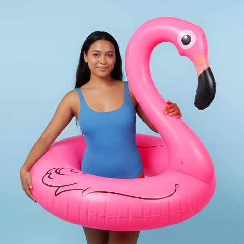 bouée anneau flamant rose pool float piscine plage beach flamingo pink tahiti fenua shopping