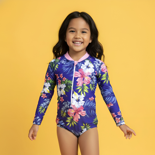 maillot body Blue Tropic, vêtement tropical, maillot de bain élégant design tropical Tahiti fenua shopping