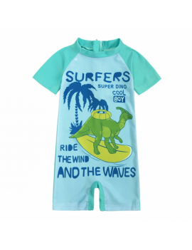maillot combi dino vert baignade garçon mer piscine dinosaure tahiti fenua shopping