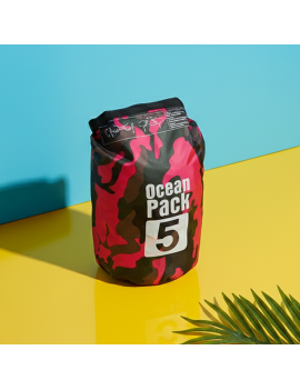 Sac etanche 5L waterproof imperméable eau mouillé résistant à l'eau orange bleu vert rose tahiti fenua shopping