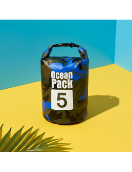 Sac etanche 5L waterproof imperméable eau mouillé résistant à l'eau orange bleu vert rose tahiti fenua shopping