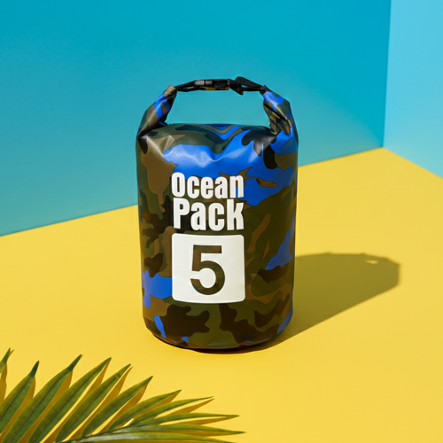 Sac etanche 5L waterproof imperméable eau mouillé résistant à l'eau orange bleu vert rose tahiti fenua shopping