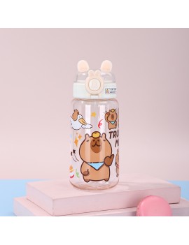 gourde kids capybara ears 450ml boisson enfant kawaii pvc vaisselle tahiti fenua shopping