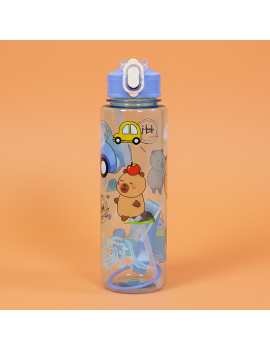 gourde kids capybara 800ml pvc bouteille color enfant boisson vaisselle capybara tahiti fenua shopping