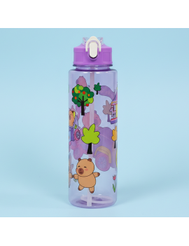 gourde kids capybara 800ml pvc bouteille color enfant boisson vaisselle capybara tahiti fenua shopping