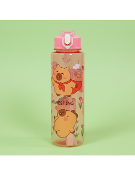 gourde kids capybara 800ml pvc bouteille color enfant boisson vaisselle capybara tahiti fenua shopping