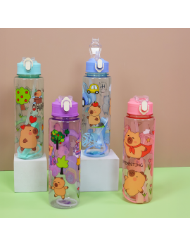 gourde kids capybara 800ml pvc bouteille color enfant boisson vaisselle capybara tahiti fenua shopping