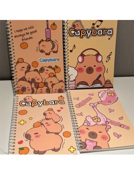 notebook spirale A5 capybara square book castor papeterie kawaii cute dessin ecriture tahiti fenua shopping