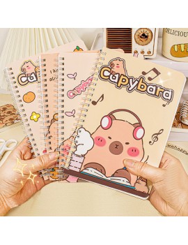 notebook spirale A5 capybara square book castor papeterie kawaii cute dessin ecriture tahiti fenua shopping
