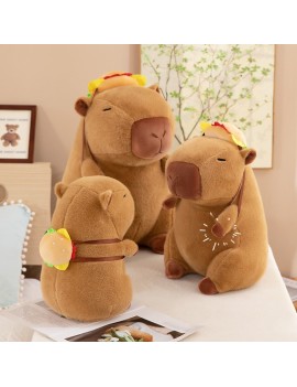 peluche capybara burger hamburger coussin deco kids enfant castor tahiti fenua shopping