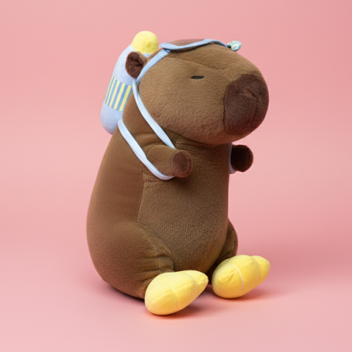 peluche capybara plongee plush coussin deco kawaii tahiti fenua shopping