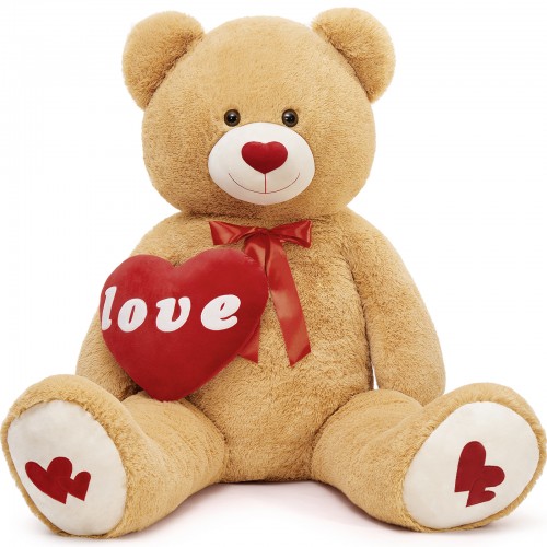 peluche ours marron love 150cm