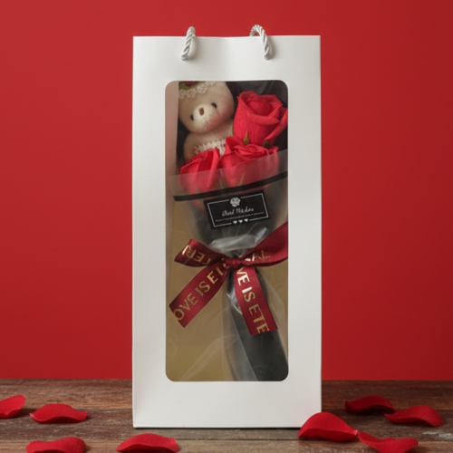 pack bouquet roses ourson cadeau idéal pour son amoureuse amoureux