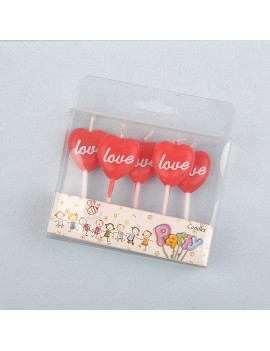 set 5 bougies love le détail qui fait toute la différence pour une ambiance romantique réussie.