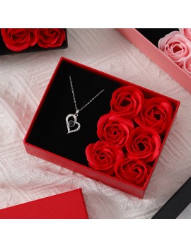 boite a bijoux + roses fausses fleurs glamour romantique cadeau saint valentin amour rouge noir élégant tahiti fenua shopping