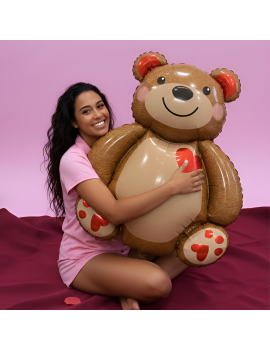 ballon ours cœur XXL saint valentin bear ours balloon fête party tahiti fenua shopping