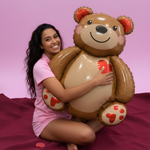 ballon ours cœur XXL saint valentin bear ours balloon fête party tahiti fenua shopping