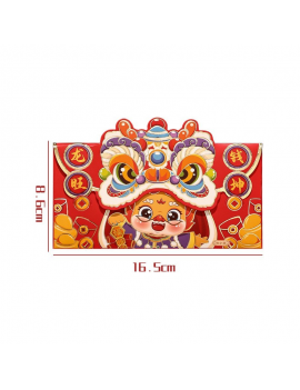 set 4 enveloppes lion nouvel an chinois chinese new year argent sous economie tahiti fenua shopping