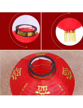 lanterne nouvel an 30cm chinois asiatique rouge suspension rouge jaune traditionnel tahiti fenua shopping