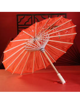 ombrelle rouge adulte parapluie nouvel an chinois rouge red flower tahiti fenua shopping