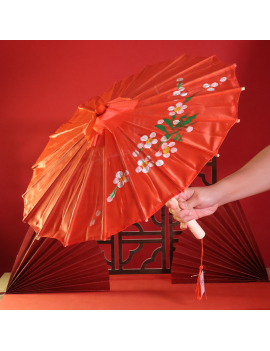 ombrelle rouge adulte parapluie nouvel an chinois rouge red flower tahiti fenua shopping