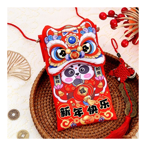 sac pochette lion nouvel an chinois chat chinese new year argent sous rangement tahiti fenua shopping