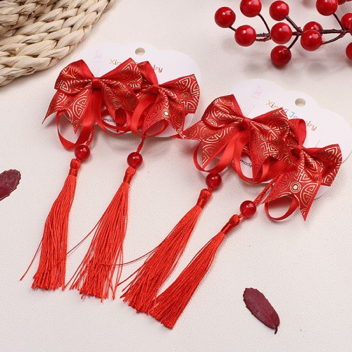 set 2 barrettes noeud nouvel an chinois chinese new year accessoire cheveux tahiti fenua shopping