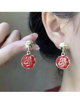 boucles red gold doré rouge nouvel an chinois asiatique traditionnel fête accessoire bijoux femme tahiti fenua shopping