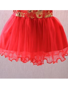 robe nouvel an chinois red tulle enfant kids chinese new year rouge habillement dress tahiti fenua shopping
