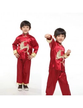 top + pantalon satine nouvel an chinois dragon enfant kids chinese new year rouge habillement dress tahiti fenua shopping