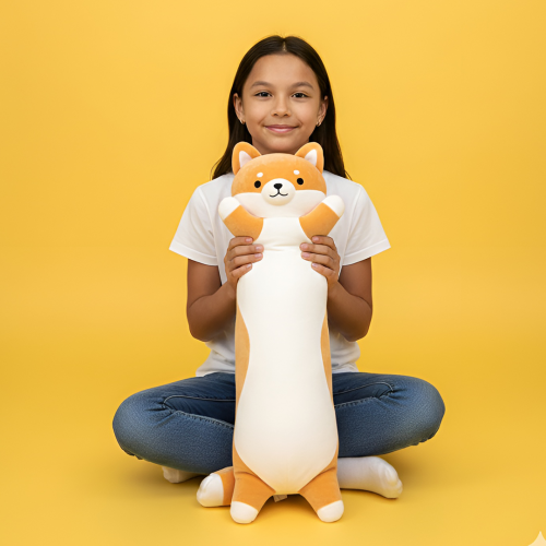 peluche corgi kawaii enfant orange trop mignonne tahiti fenua shopping