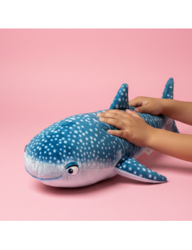 peluche baleine bleu smile 75cm coussin kids peluche enfants fenua shopping tahiti