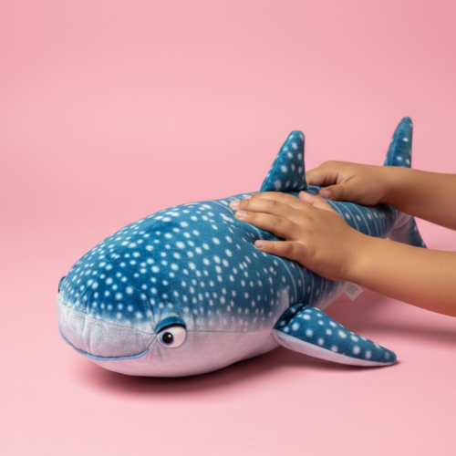 peluche baleine bleu smile 75cm coussin kids peluche enfants fenua shopping tahiti