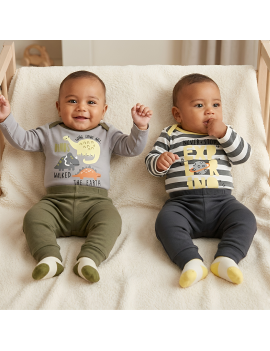 set bebe body + pantalon + chaussettes habits pour bébé fenua shopping tahiti comfy clothes for babies