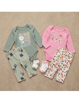 set bebe body + pantalon + chaussettes habits pour bébé fenua shopping tahiti comfy clothes for babies